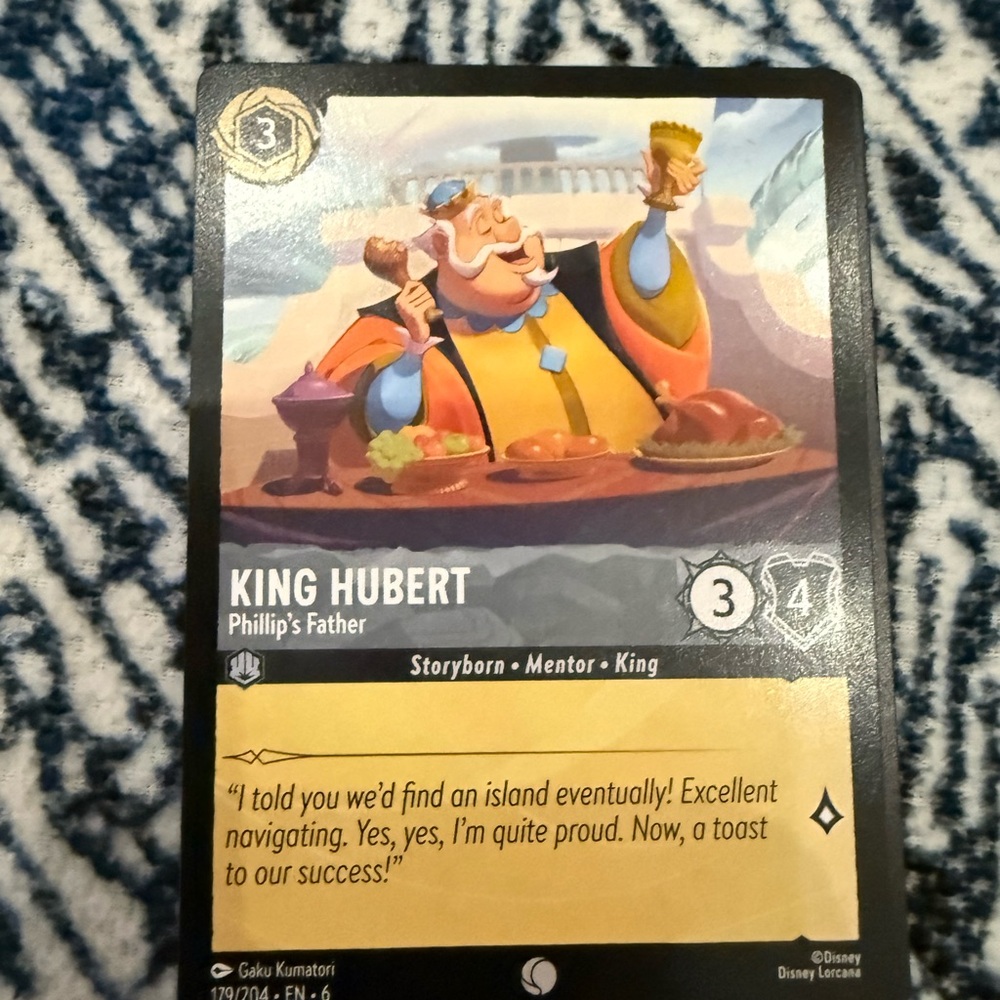 Disney Lorcana King Hubert Card